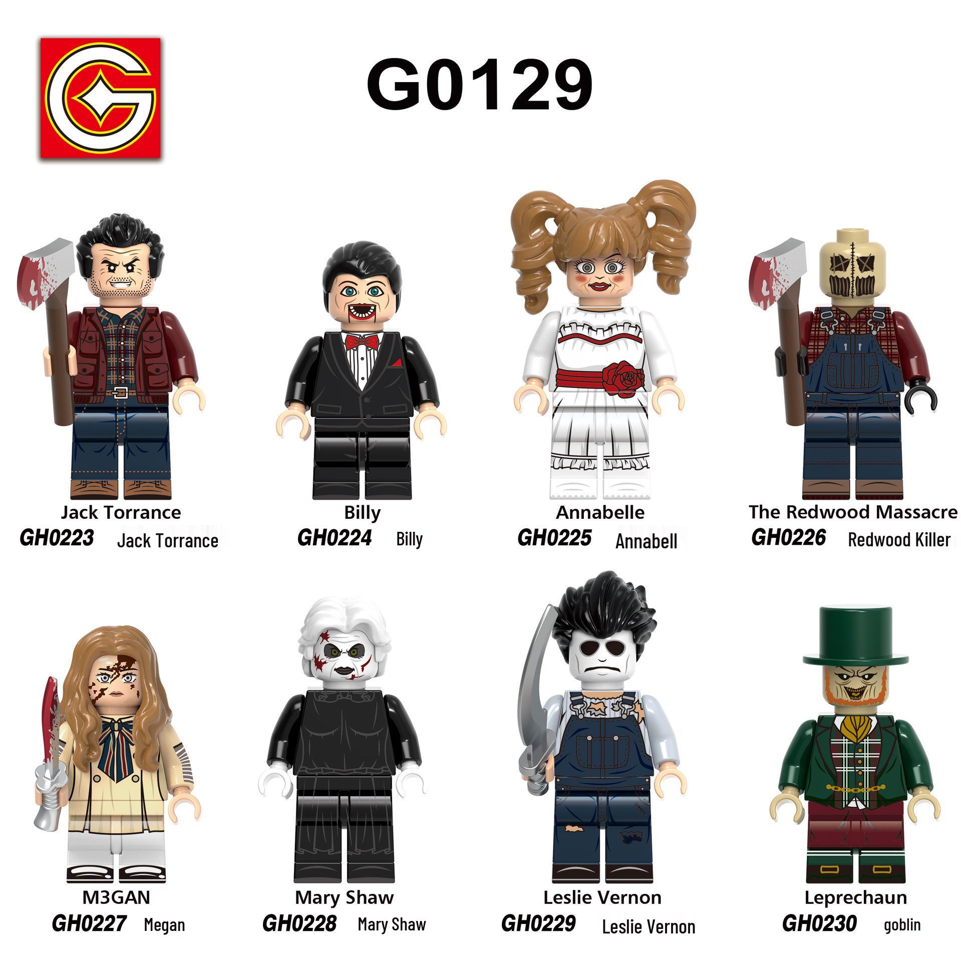 Хэллоуин G0129 Фигурка Билли из фильма «Пила» Конструктор Игрушка