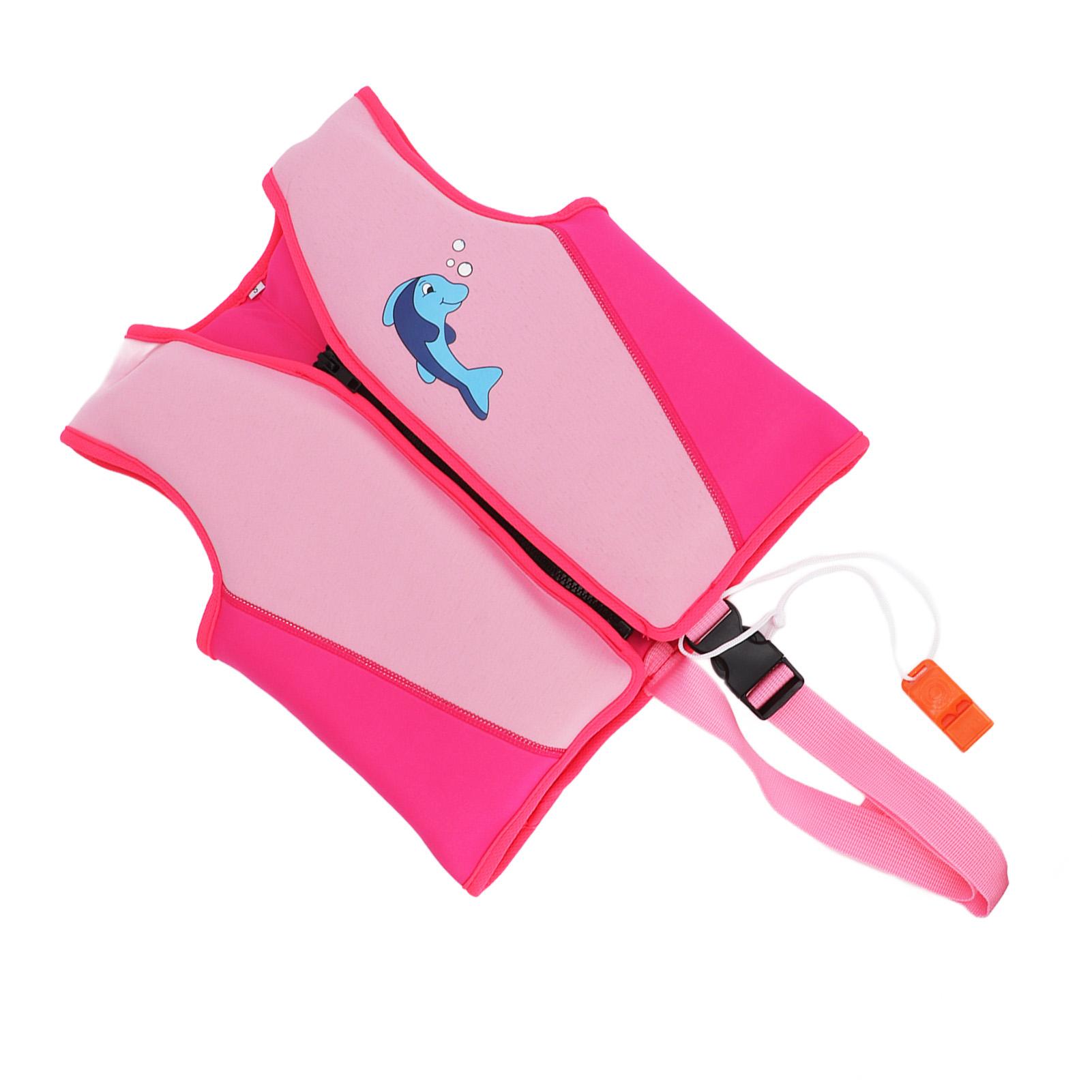 

Pink Kids Swim Vest Neoprene EPE Soft Wear Resistant High Safety Good Buoyancy Prevent Rubbing Baby Swim Vest with