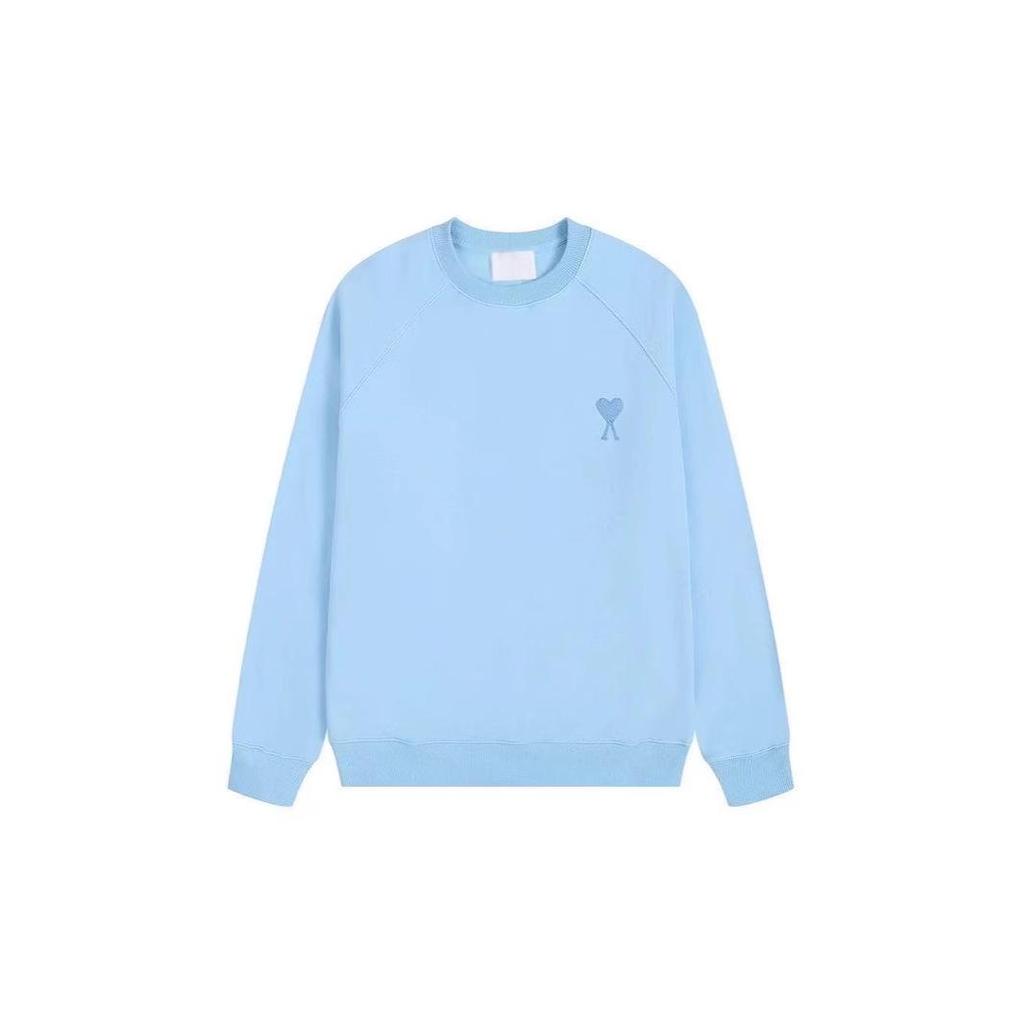 Autumn/Winter Unisex Streetwear Heart Embroidery Crewneck Sweatshirt
