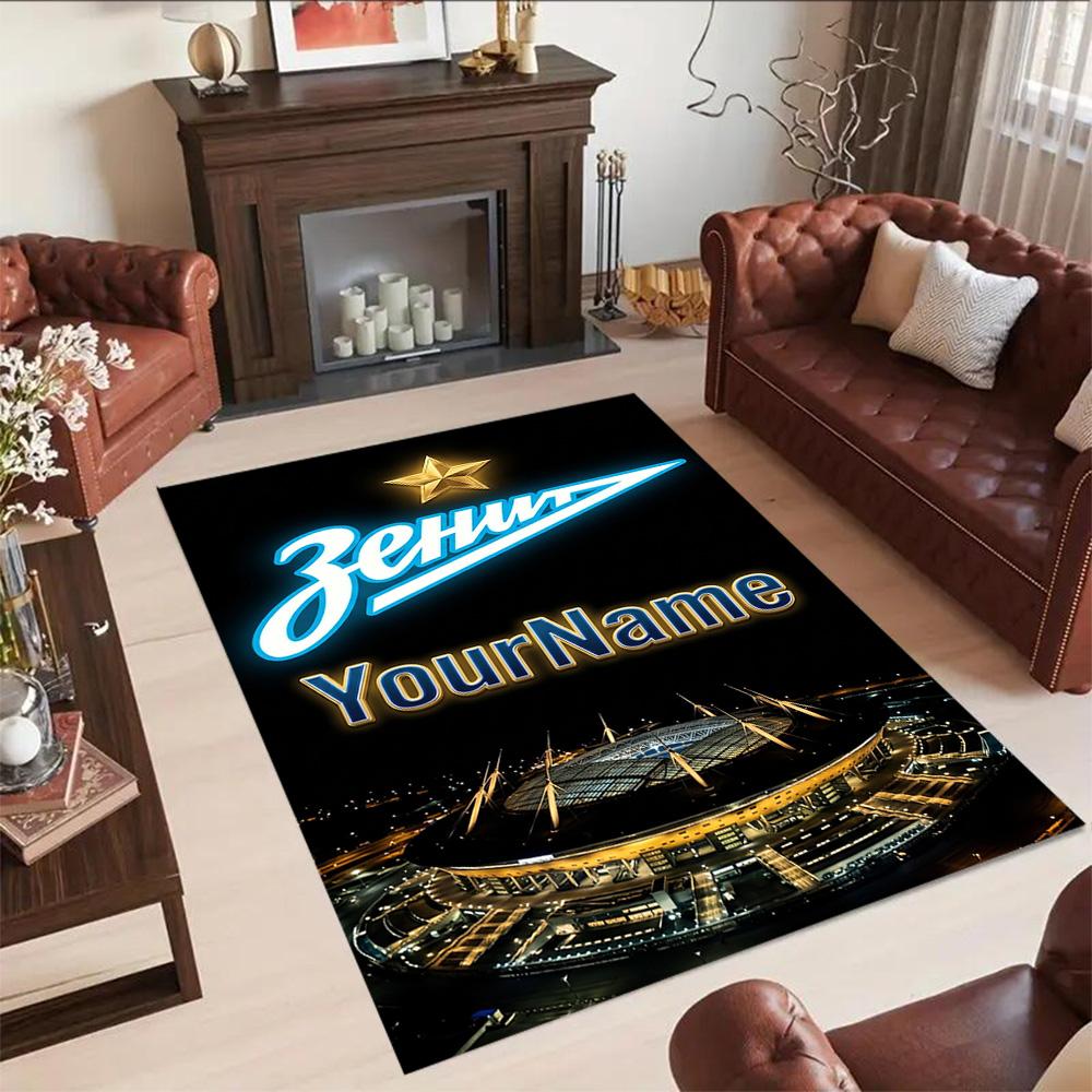 Fc Zenit Saint‑petersburg Customizable Name Floor Rug Office Rug Perfect for Decorate room Playrooms Hallway Dormitory Anti-slip Rug Anime Office Deco