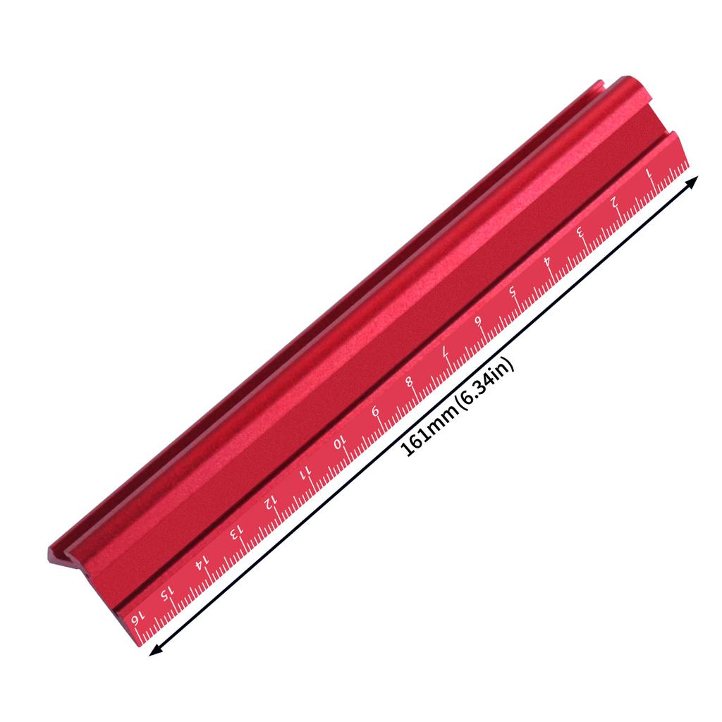 Precision Metric & Imperial Marking V-Ruler,Carpentry Paint Line Ruler - Woodworking Parallel/Vertical Line Scribe Marking Gauge