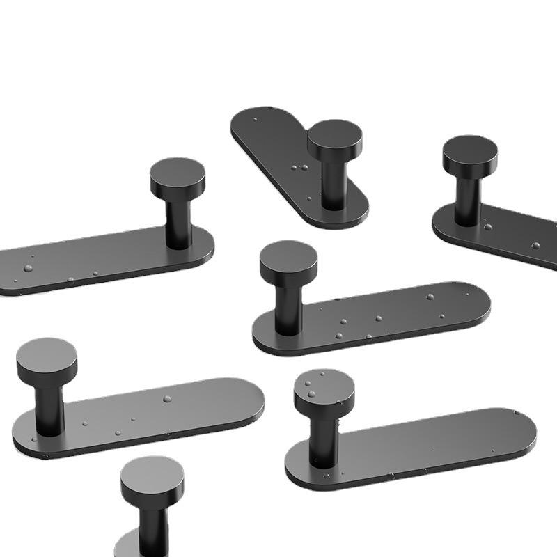 Gun Gray Adhesive Hook for Towels - Strong, Punch-Free Wall-Mounted Hook for Bathroom and Entryway