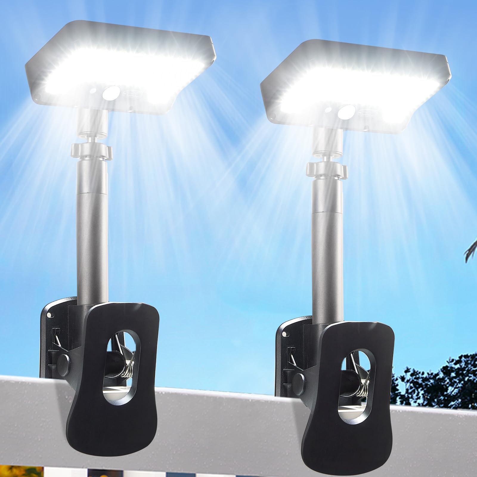

LIFENGSOLER 92 LED Зовнішній Сонячний Датчик Світла, Датчик Руху, Кліпса, Вертикальне або Горизонтальне Встановлення, USB Перезаряджуваний, Водонепроникний IP65, 600