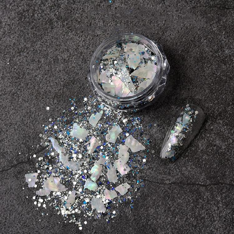 Unregelmäßige Nagel-Abalone-Muschelschalen-Scheiben Nagelglitzer-Flocken Nagelkunst-Muschelstück