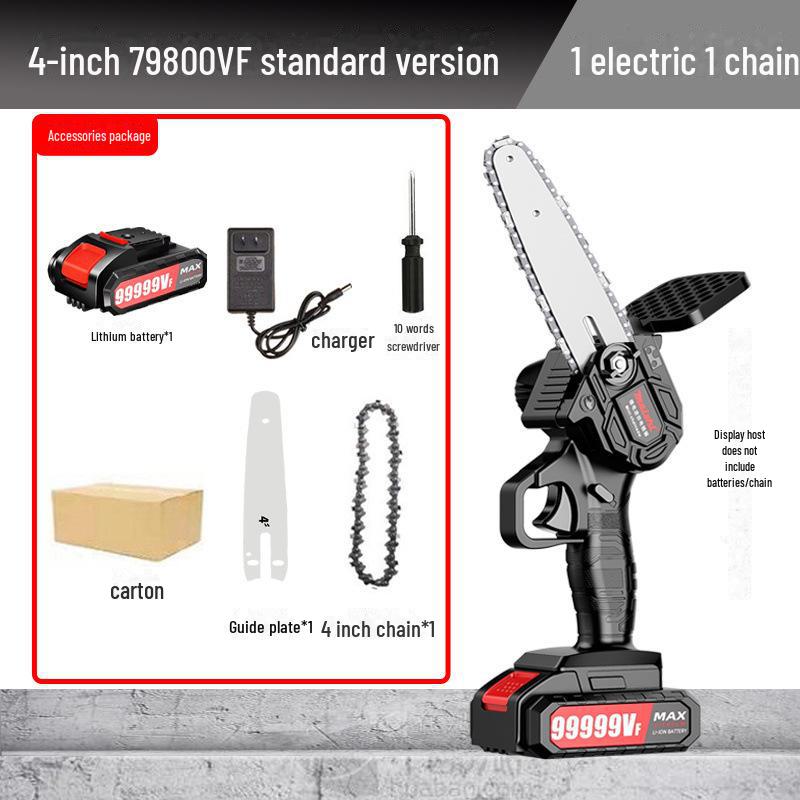 Przenośna bezszczotkowa akumulatorowa piła łańcuchowa - Akumulatorowa piła do przycinania litowo-jonowa do użytku jedną ręką