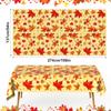 Thanksgiving Tablecloth Plastic, Fall Tablecloth, 2 Pack Disposable Table Cloth Table Decor Autumn Maple Leaf Rectangle Tables Cover for Autumn Fall