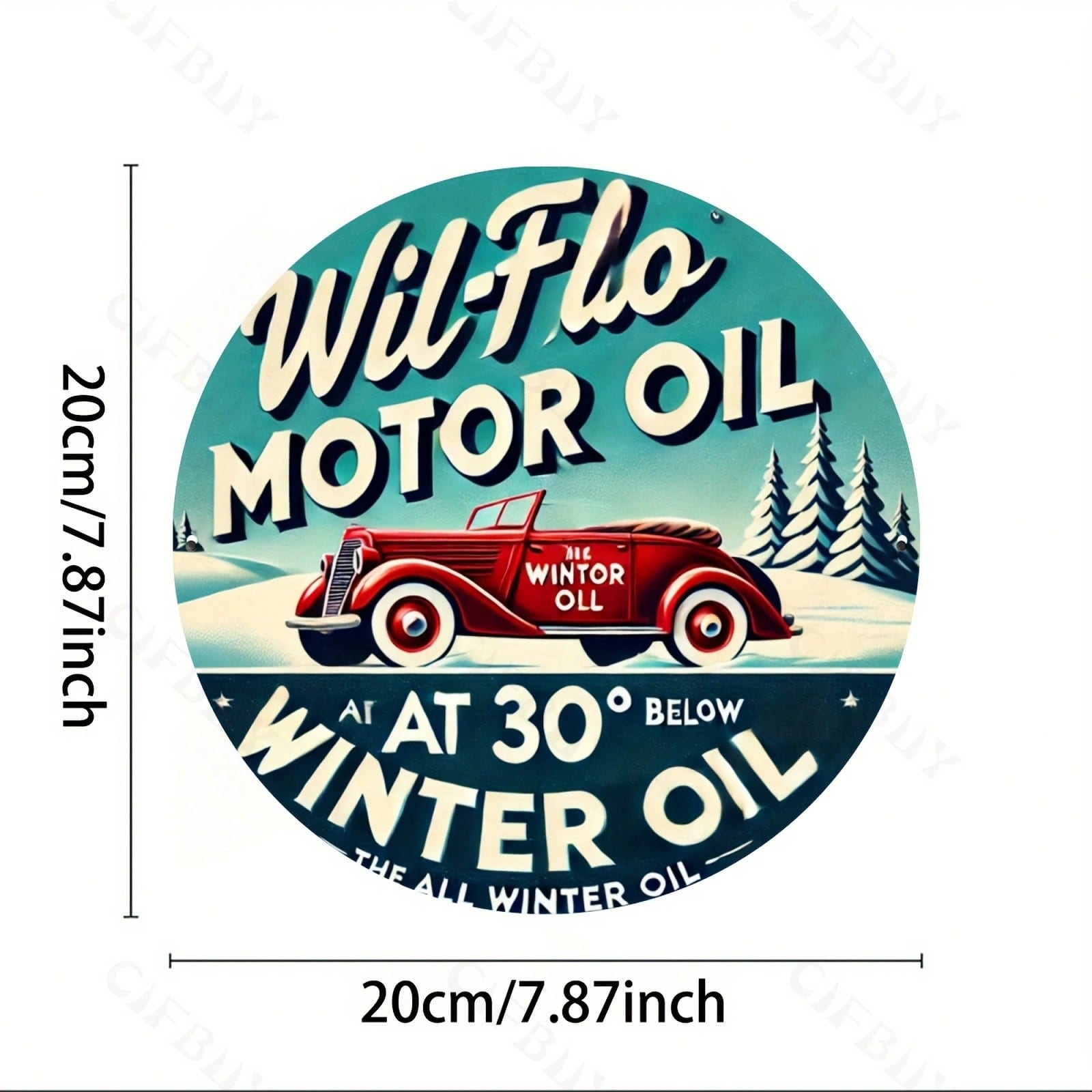 Vintage Style Round Metal Tin Sign Wall Art Home Bar Cafe Decor Gift