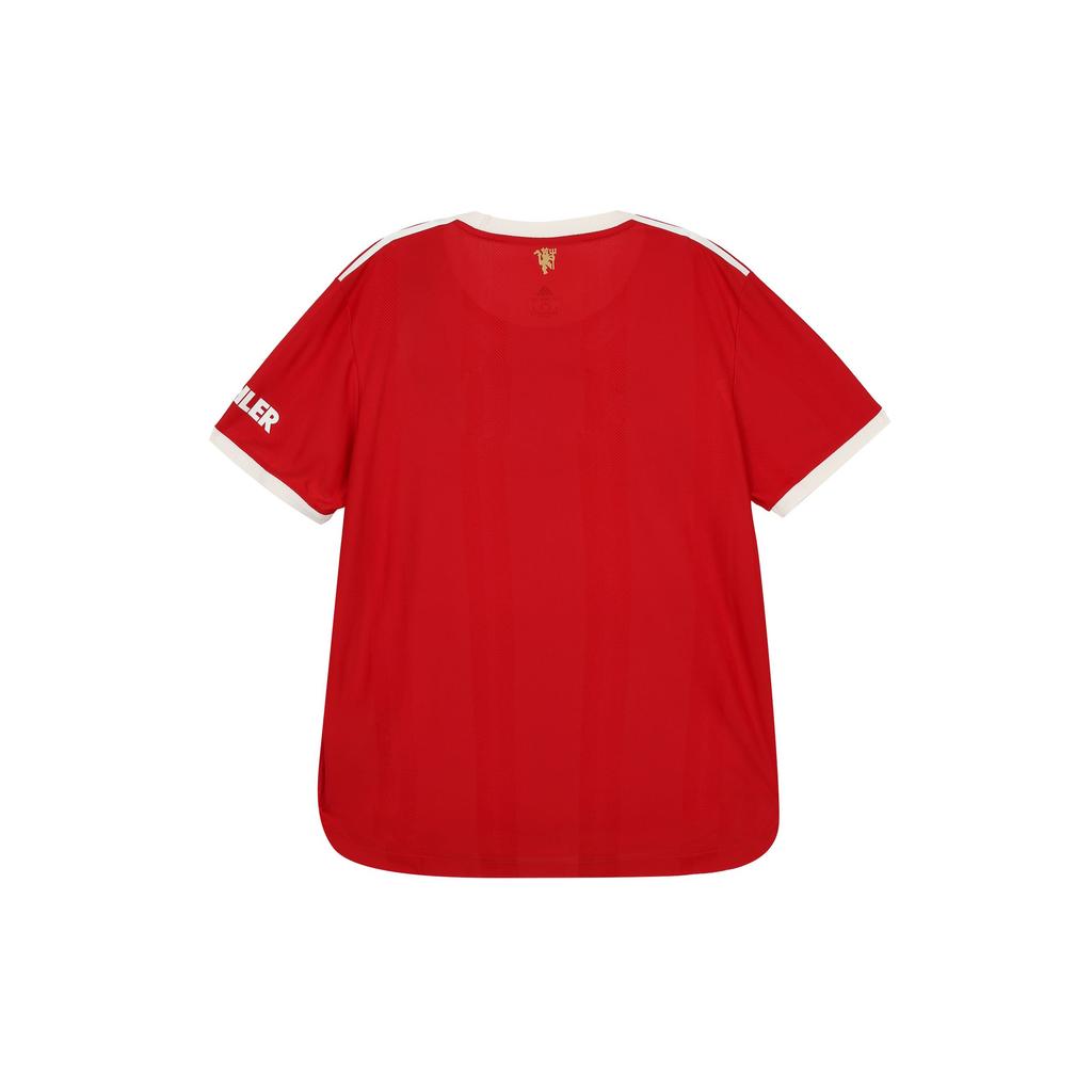 adidas Manchester United 1 Letter Print T-Shirt Short Sleeve Jersey Player Home Men Tops Red H31090