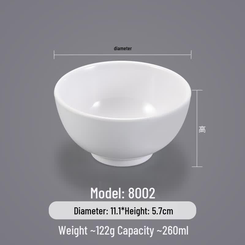 Melamine White Commercial Rice & Soup Bowls