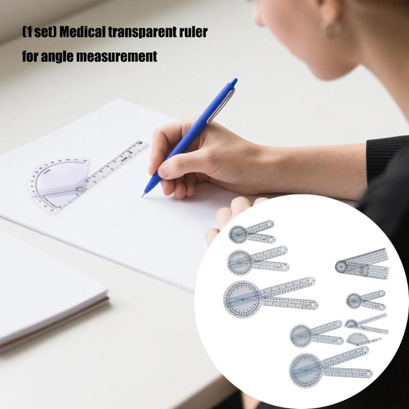 Lightweight And ABS Transparent Ruler Protractor With Easy Read Scale For Medicinal Professional In Rehabilitation Centers