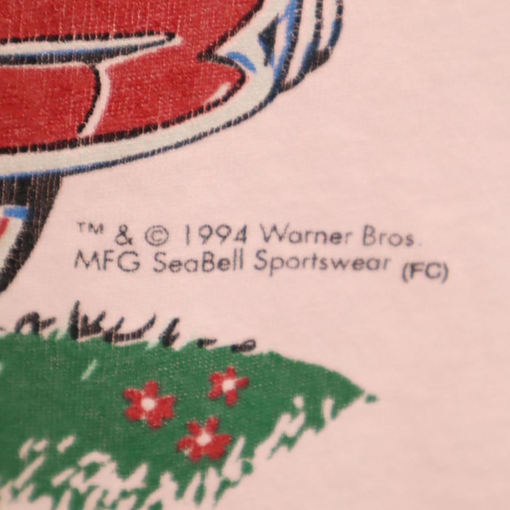 Warner Bros 90s Old Looney Tunes Tasmanian Devil Short Sleeve Long T-shirt Men's Used