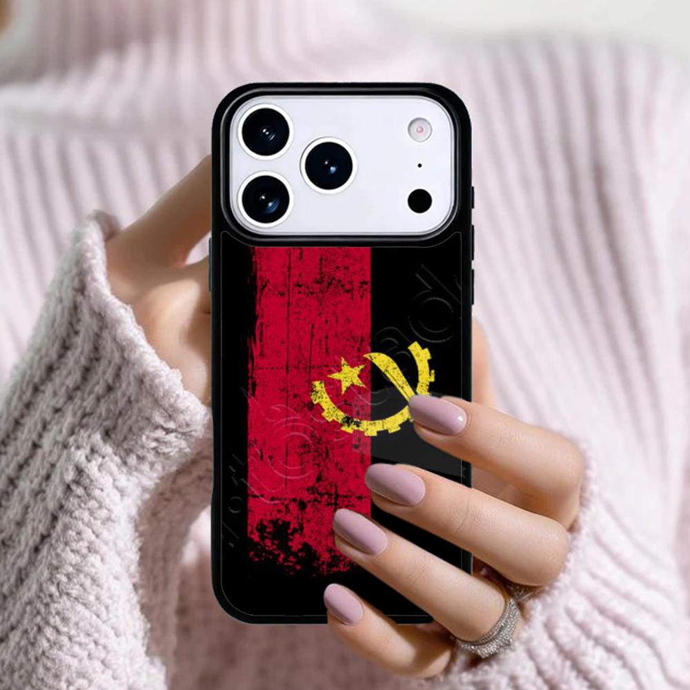 Angola flag Phone Case For Apple iPhone 17 Air 16E 15 14 Plus 13 12 11 Pro Max Mini Funda Cover