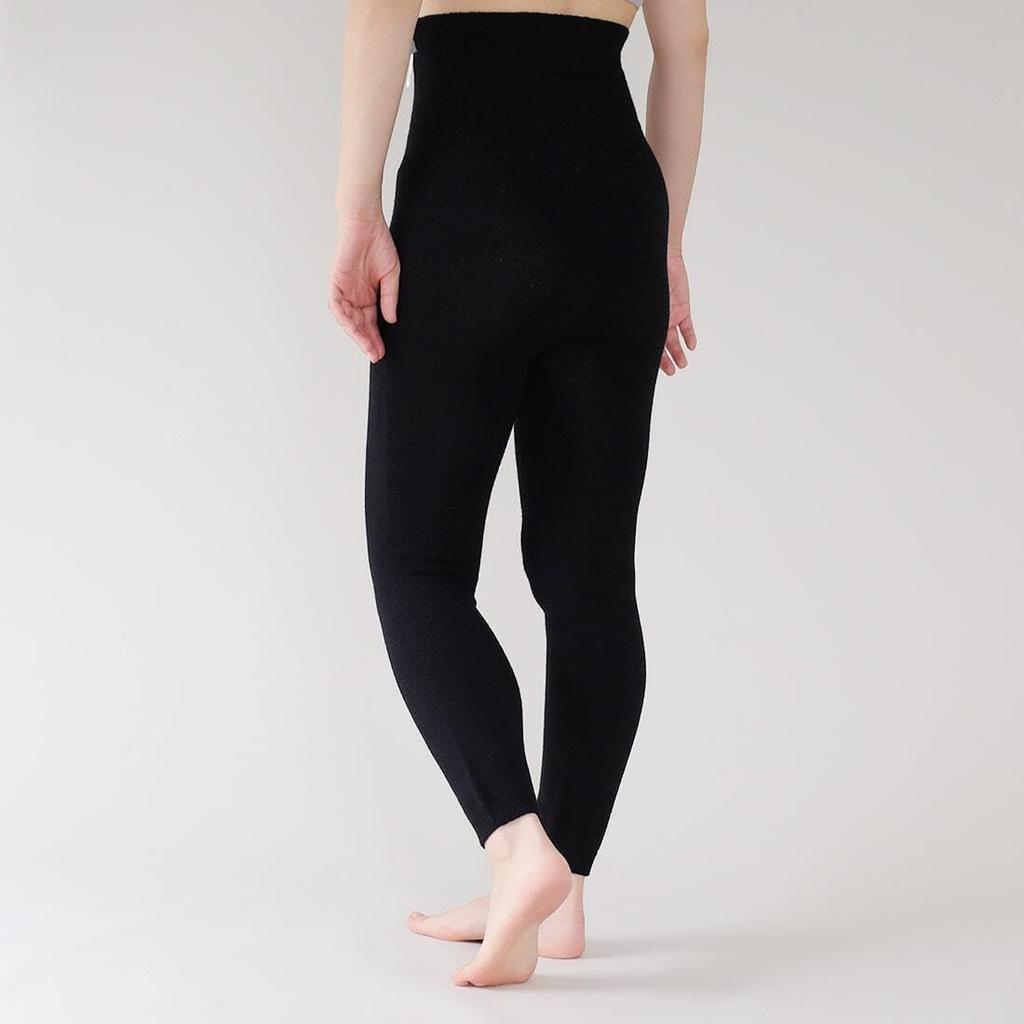 Kurashikinu Harapan Belly Warmer Cover Natural Cold Cold Cold Air Conditioning Made in Long Black Pants, Pants, Unisex, Silk, Fiber, Prevention,