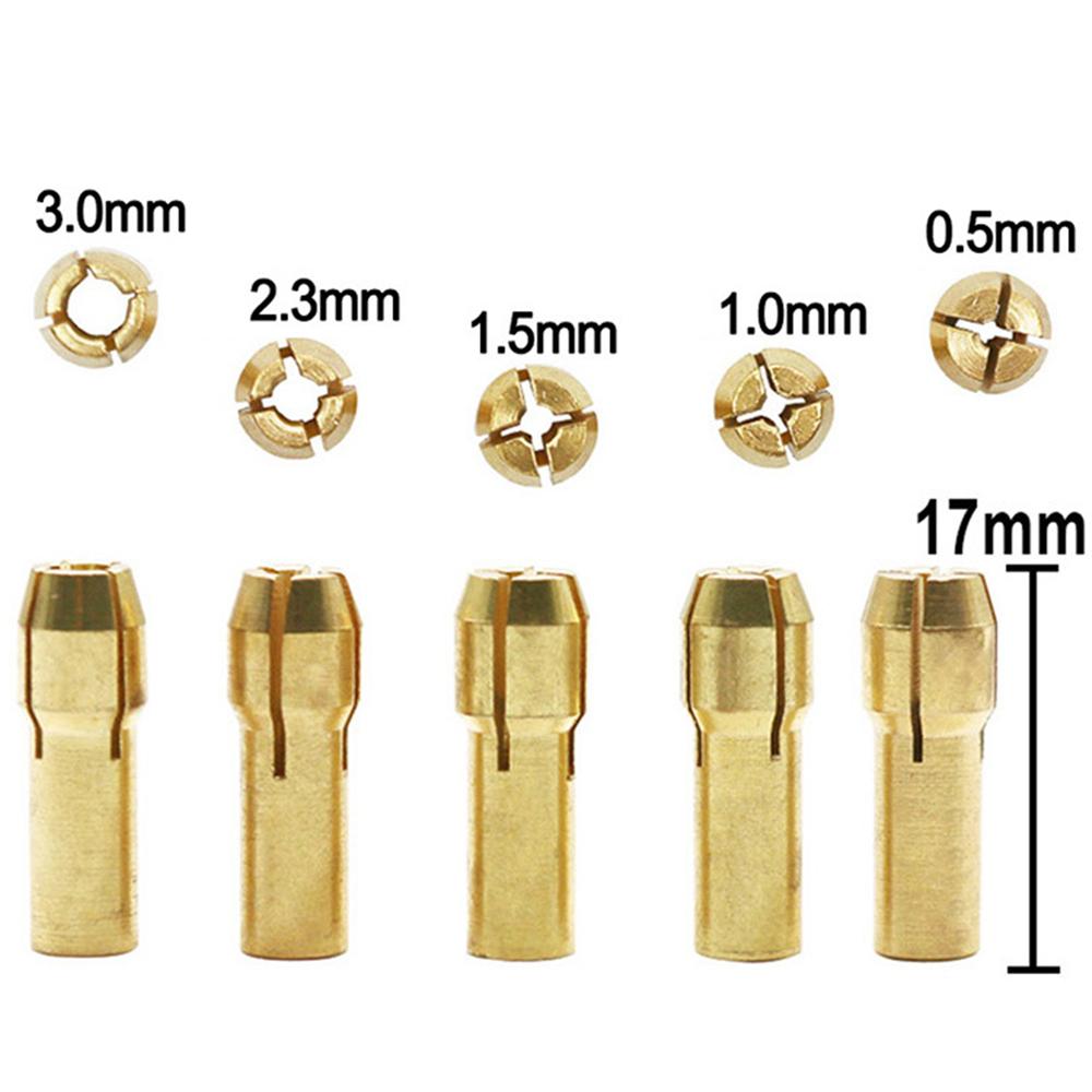 Ensemble de 7 pièces 2,35-5,05 mm Mandrins à Pince en Laiton Mini Mandrins Pour Arbre de Moteur Électrique Outils pour Forets Mandrin Métallique Adaptateur