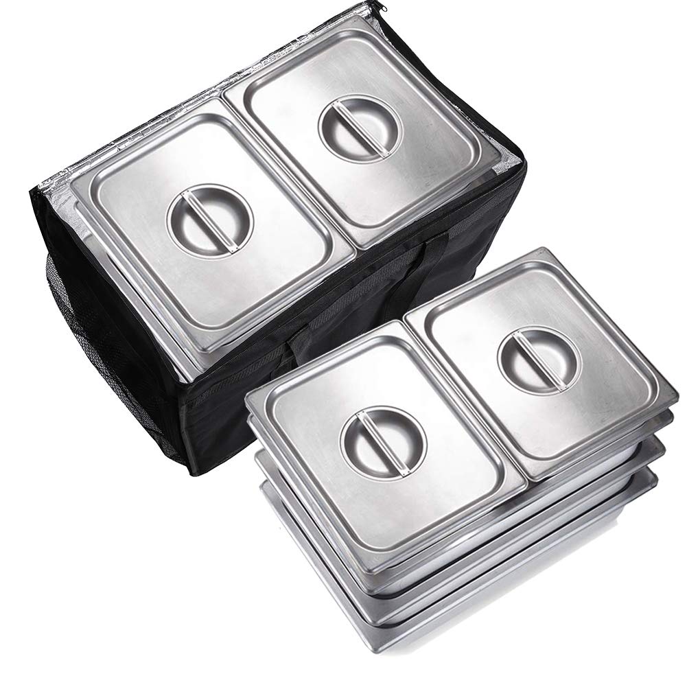 Cherrboll Eco Bag, Large Capacity, Waterproof, Foldable, Net Point, Insulated, Storage Bag, Bento Lunch Bag, Black