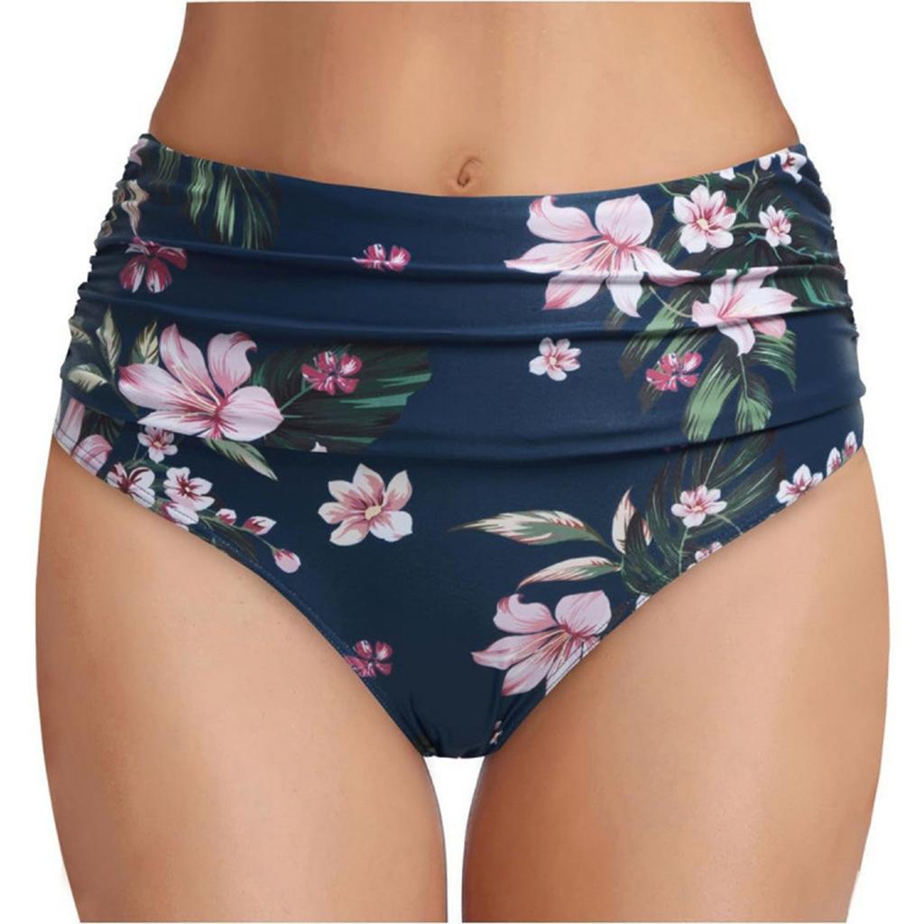 Women's Fashion Solid Colour Printed Sexy Seaside Holiday Swimming Shorts