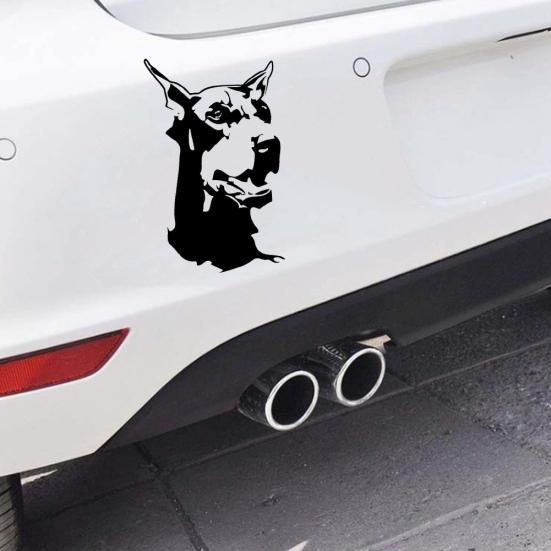 Dobermann Hund Tier Auto Styling Aufkleber Fahrzeug Motorrad Körper Aufkleber Dekor