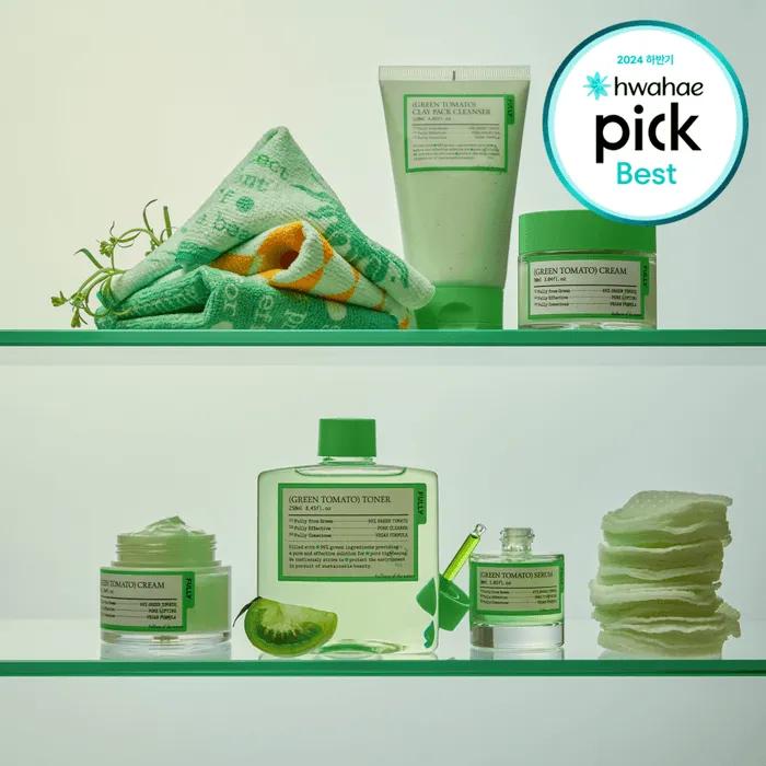 [SET] Fully Vegan Green Tomato 3-piece Skincare Set (Toner 1+Serum 1+Cream 1)