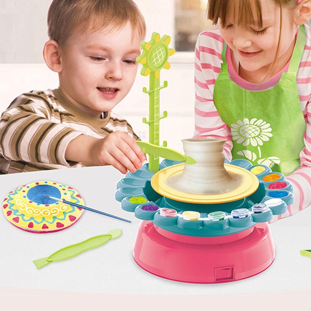 Multicolor Pottery Shaping Machine Toy Plastic Clay Shaping Tool  Kids Handmade Craft