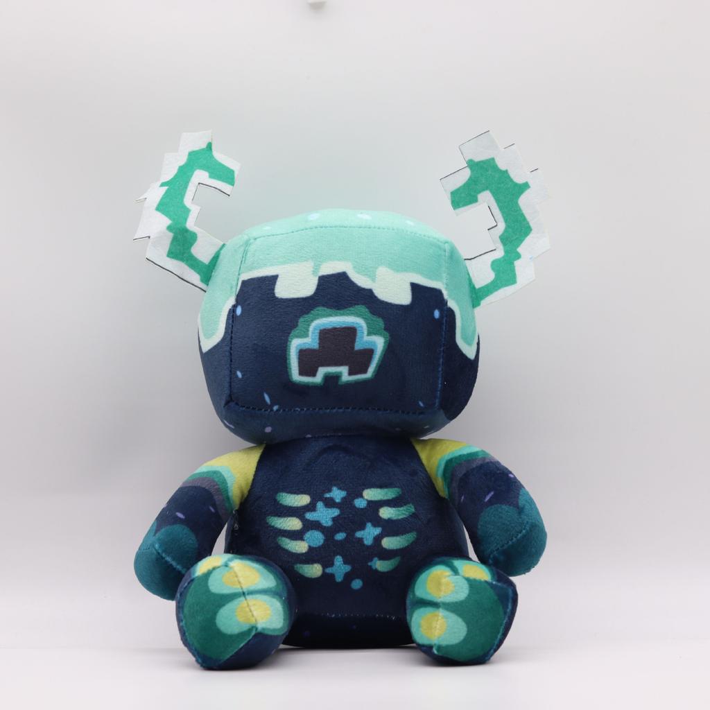 Pixel-Style Plush Toy Set – Block Character Stuffed Animals Mini Collection for Gaming Fans Kids Room Decor