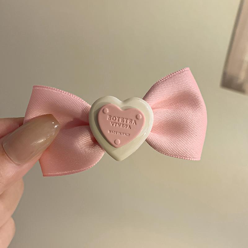 Love Bowknot Hairpin Women Ribbon Linen Barrette Hair Clip Fashion Temperament Bow Hairpin Kids Girls Hair Accessories