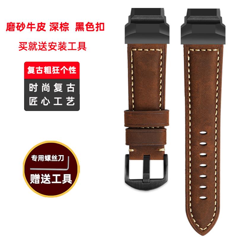 

DIY Genuine Leather Watch Strap for CASIO GBD-H1000 Strap 3475 Cat Man Series G-SHOCK Leather Replacement Bracelet watchband GBD-H1000