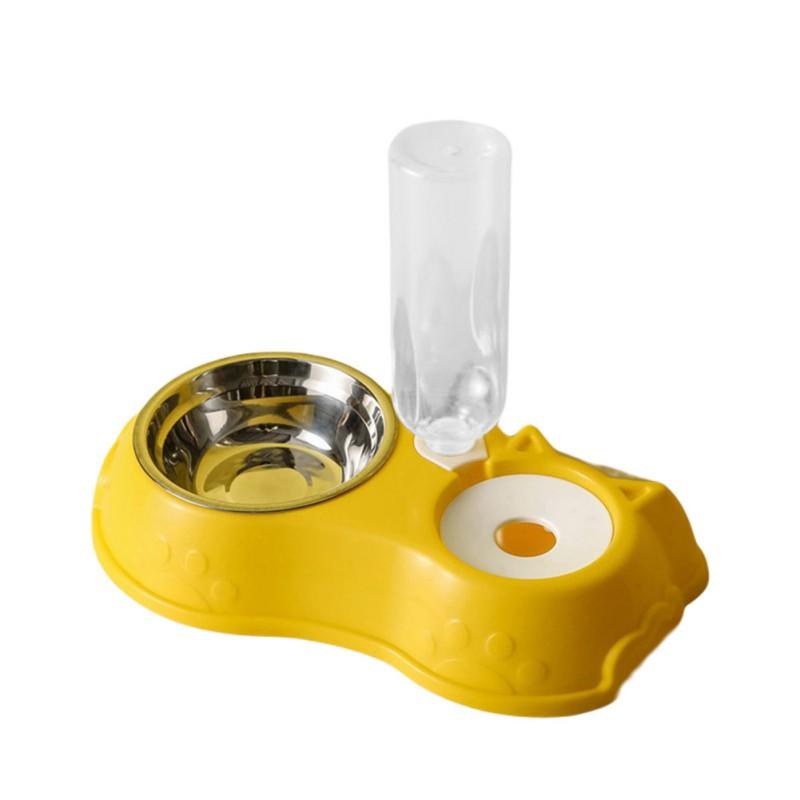Pet Cat Bowl Double Bowl Automatic Feeder Dog Food Water Feeder Cat Puppy Feeding Supplies Dog Accessories Pet Products