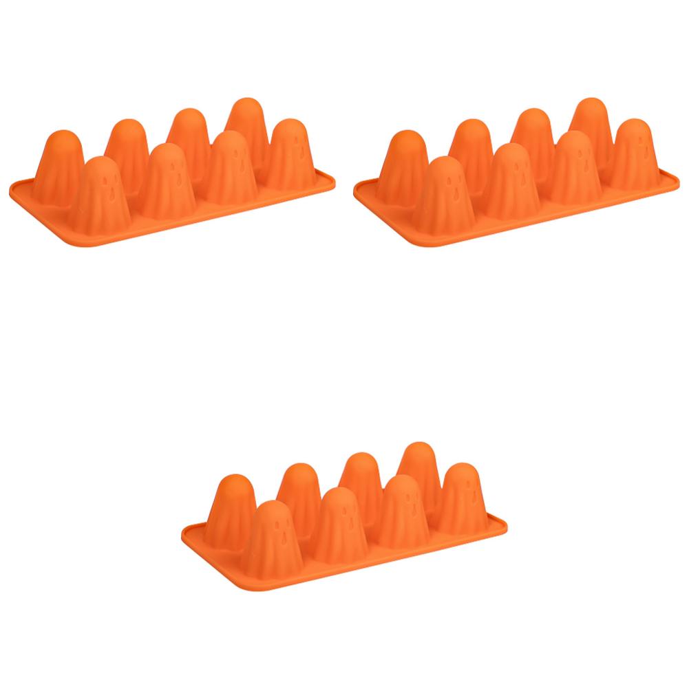 1/2/3Pcs Ghost Chocolate Candy Molds Reusable Halloween Silicone Moulds Holiday Kitchen Tools for Jelly Chocolate Candy Gummy