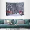 Christmas Snow Scene Party Background Wall Printed Tapestry Suitable For Home Decoration And Festive Atmosphere Christmas Decora