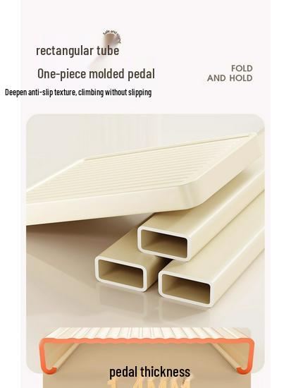 Multi-Functional Folding Indoor A-Frame Step Ladder with Handrail, Thickened Step Stool, Telescopic Design