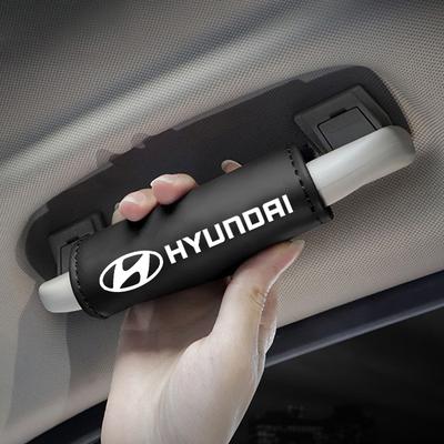 Auto Leder Auto Emblem Dachgriff Schutz Zug Handschuhe Für Hyundai i30 ix35 ix25 i20 solaris accent tucson Zubehör