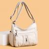 Velkokapacitní módní crossbody taška pro dojíždění z měkké kůže a stylová dámská taška přes jedno rameno