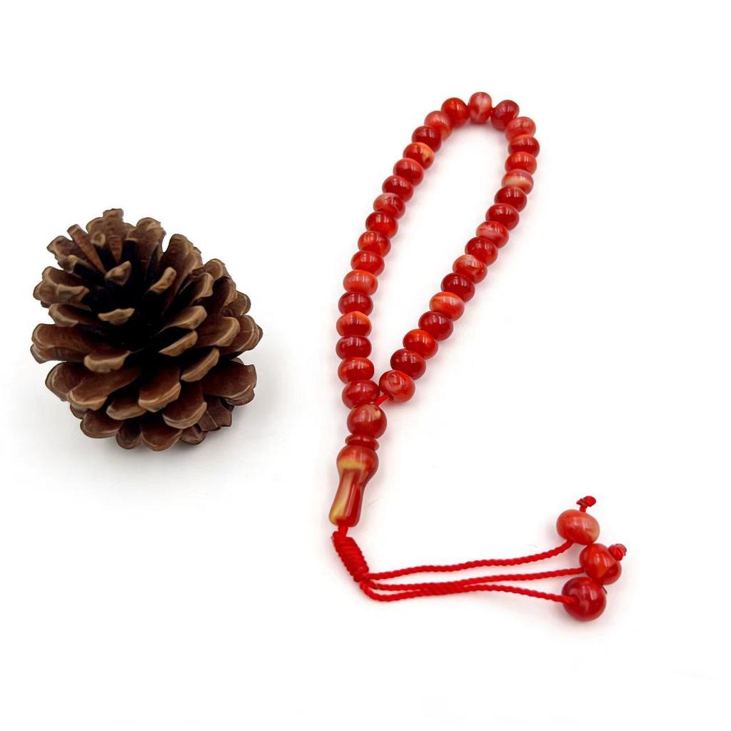 33-Bead Multi-Color Tasbih: Muslim Prayer Beads, Imitation Agate