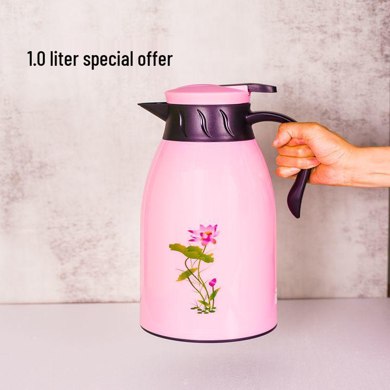 

Upgraded Large Capacity Insulated Thermos Flask - Portable Hot Water Bottle & Kettle Small Lotus 1.0L (Single use)