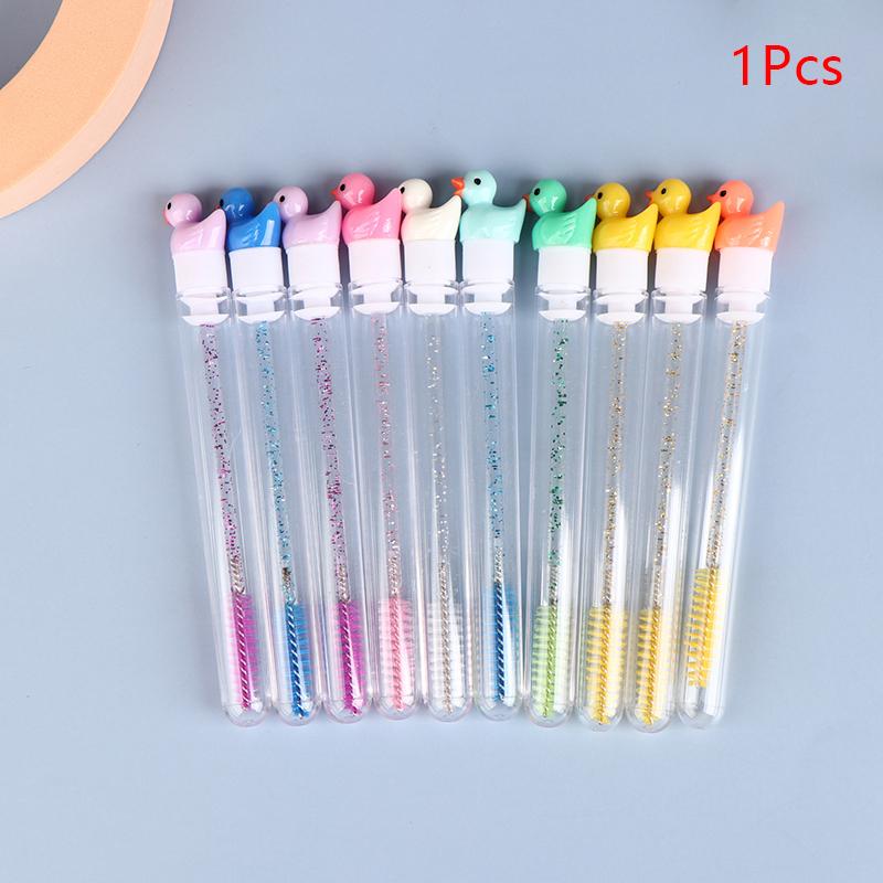 

1 шт., многоразовая трубка, кисть для ресниц, кисть для бровей, милая утка, дизайнерский стержень, пыленепроницаемый инструмент для наращивания ресниц, тушь для ресниц, палочка