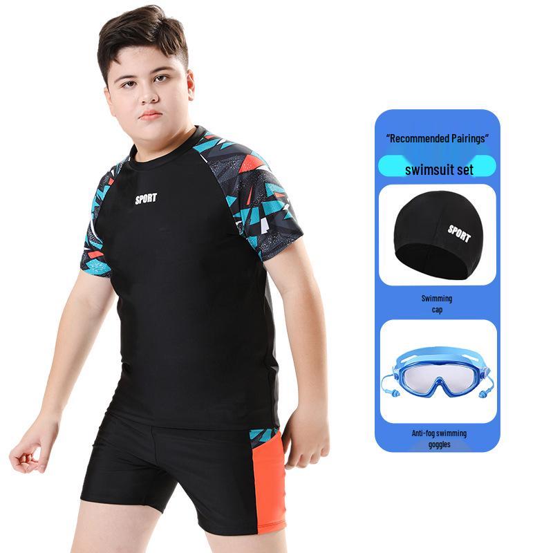 Kids' Long Sleeve Sun-Protective Swimsuit: Quick-Dry, Chlorine-Resistant UPF50+ Two-Piece Set