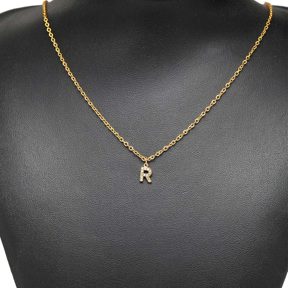 5pcs Stainless Steel Gold Rhinestone Letters Charms DIY Women Girl Alphabet Necklace Pendants Jewelry Bracelet Earrings Making