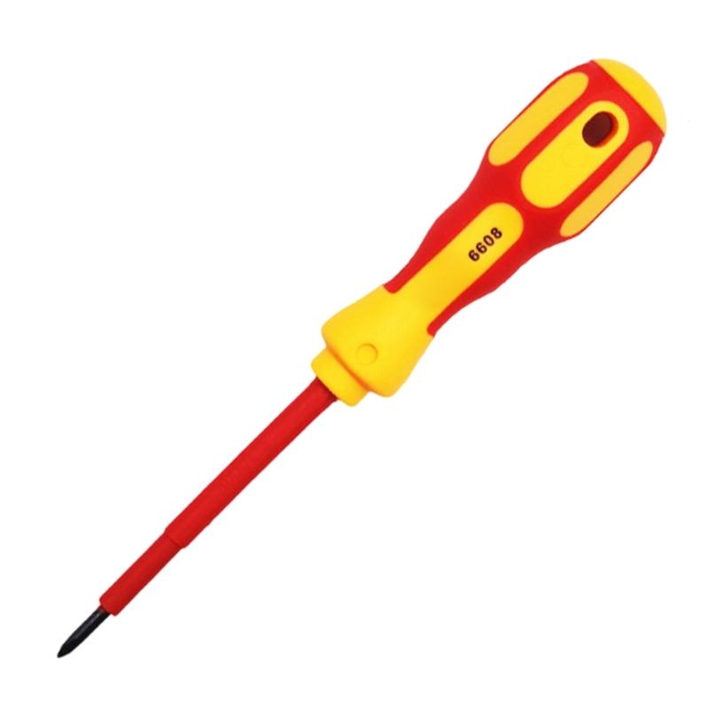 Strong Carbon Steel Insulated Screwdriver Created For Prolonged Service In Electrical And Home Improvement Projects