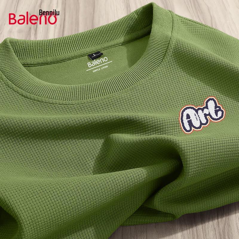 Baleno Men's Waffle Knit Crew Neck Sweatshirt