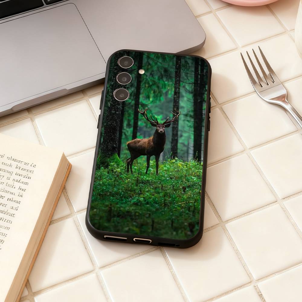 Deer Hunting phone Case For Samsung Galaxy A73,A72,A71,A70,A53,A52,A51,Others Soft Black Shell