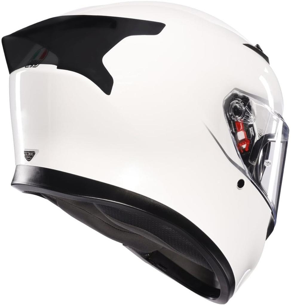 AGV Motorradhelm Integralhelm K3 MONO SETA WEISS Größe S (55-56cm) 18381007014-S