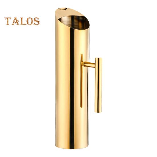 Stainless Steel Drink Pitcher 1.5/2L Large Capacity Cocktail Pot with Handle Modern Beverage Carafe for Juice Coffee Wine