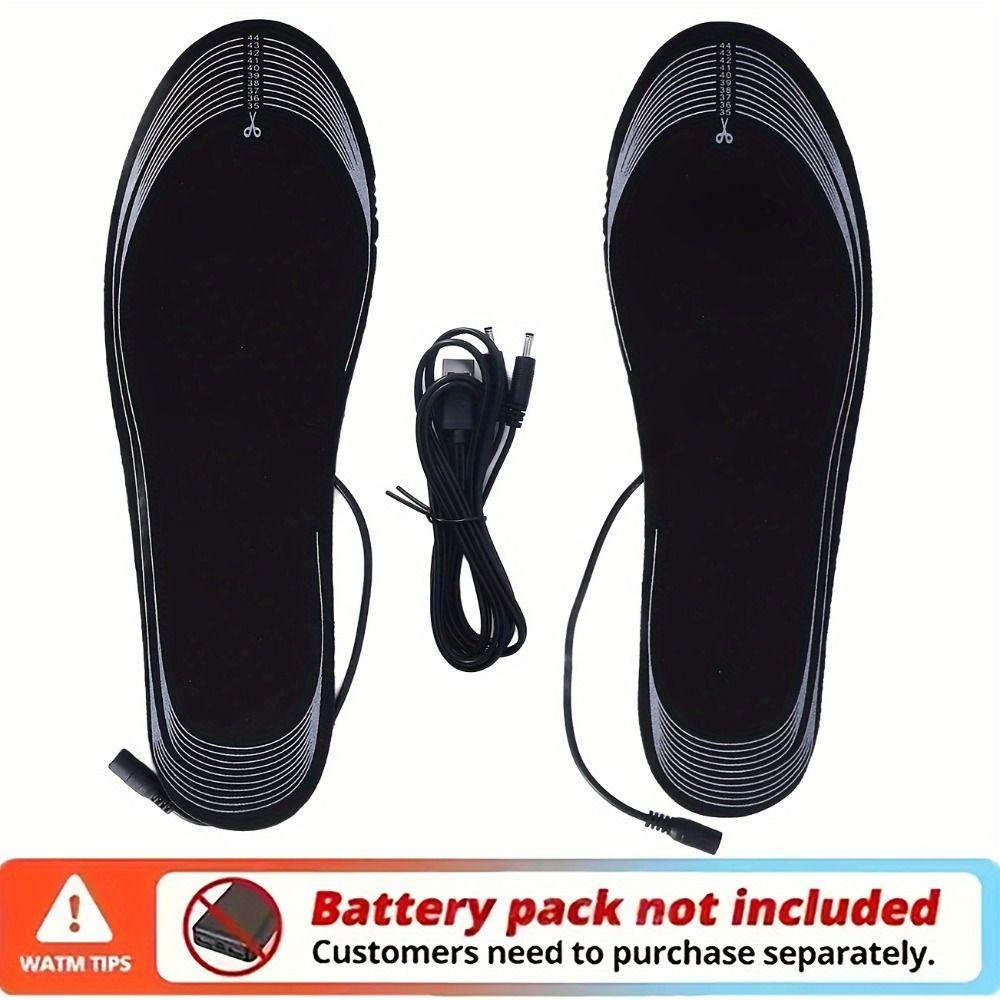 Cuttable USB Heated Shoe Insoles Rapid Heating Electric Foot Warming Pad Winter
