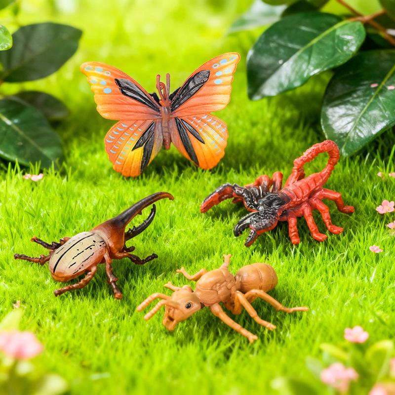 Mini Insect Model Set: Ant, Butterfly, Stag Beetle & Scorpion Toy for Kids