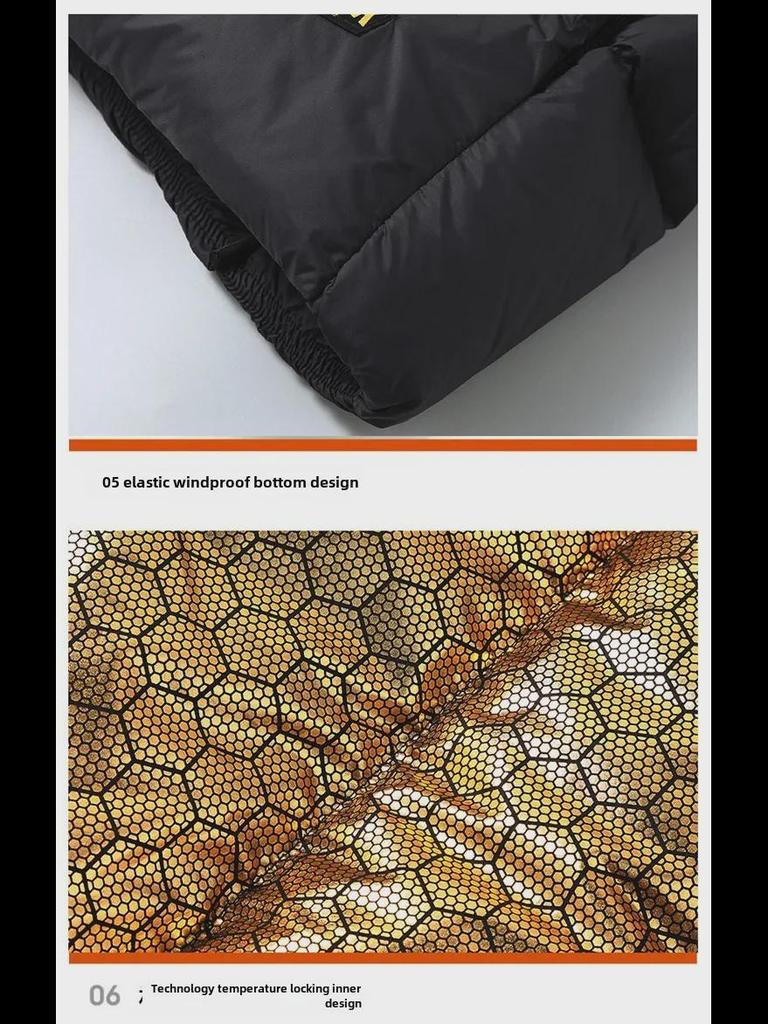 Erkek Kışlık Aşağı Yelek: Trendy Siyah ve Sarı Çift Dış Giyim Ceket