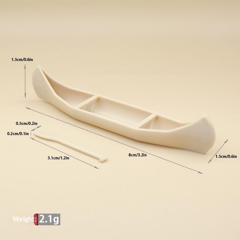 Miniature Sailing Boat 1 Set Canoe Ornament Perfect for Elegant Dollhouse Decor Display