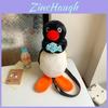 Plush Black Fish Hugging Backpack For Girls With Zipper Closure And Inner Card Pocket
