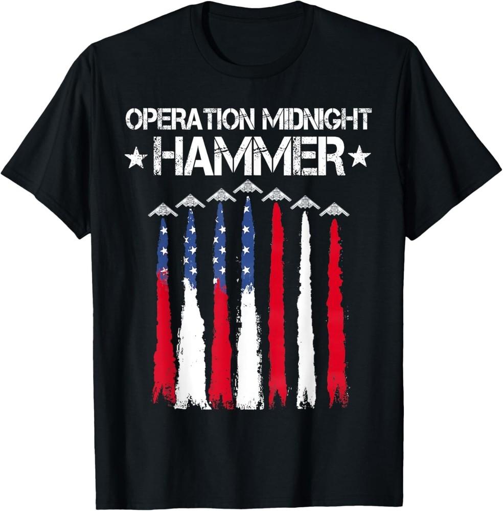 

Retro Operation Midnight Hammer USA Flag America 4th of July Unisex T-Shirt XL