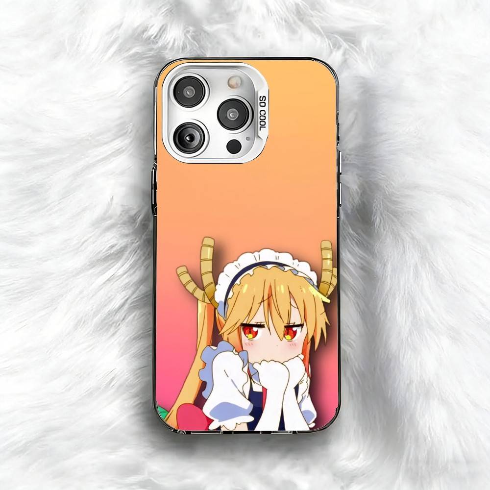 Tohru D-Dragon M-Maid Handyhülle für iPhone 16 17 15 14 12 13 Pro Max Schwarze Farbe Stoßfeste Hülle