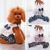 New Excellent Soft Texture Dog Jumpsuit Thin Decorative Floral Printed Pet Bowknot Summer Clothes Overalls for Dogs